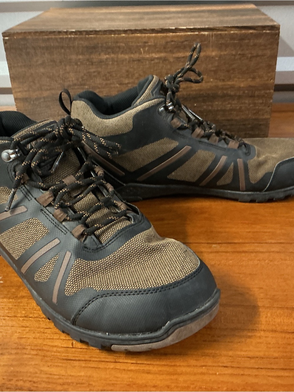 Xero Men Daylite Hiker Fusion Brown Barefoot Zero Drop Shoe Size 12